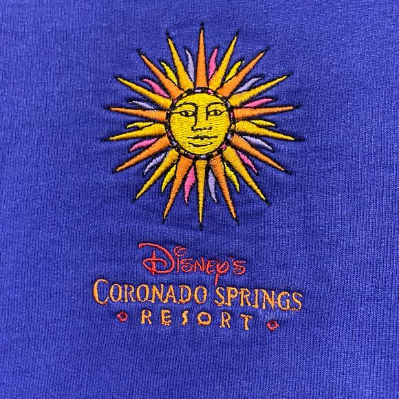 Vintage Walt Disney World Womens Size M Embroidered Sun Pullover Sweater - Picture 2 of 6